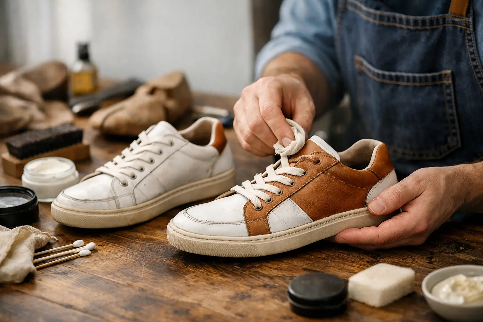 Réparation sneakers cuir premium - que faire ?