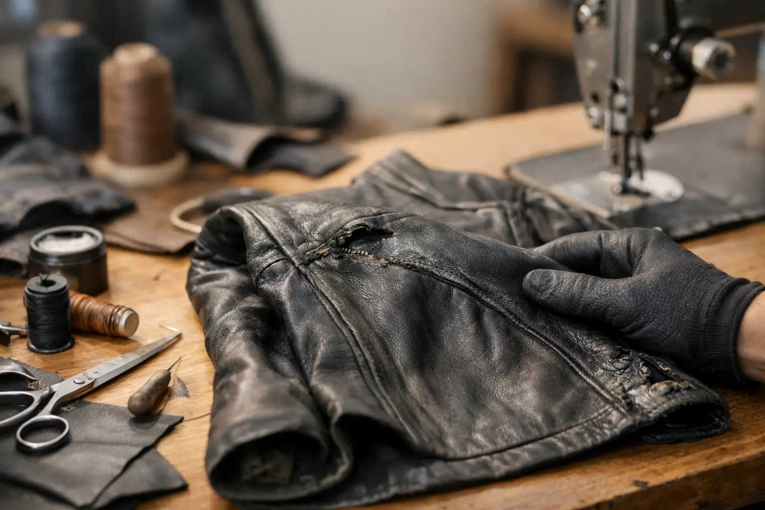Réparation veste en cuir - que peut-on sauver ?
