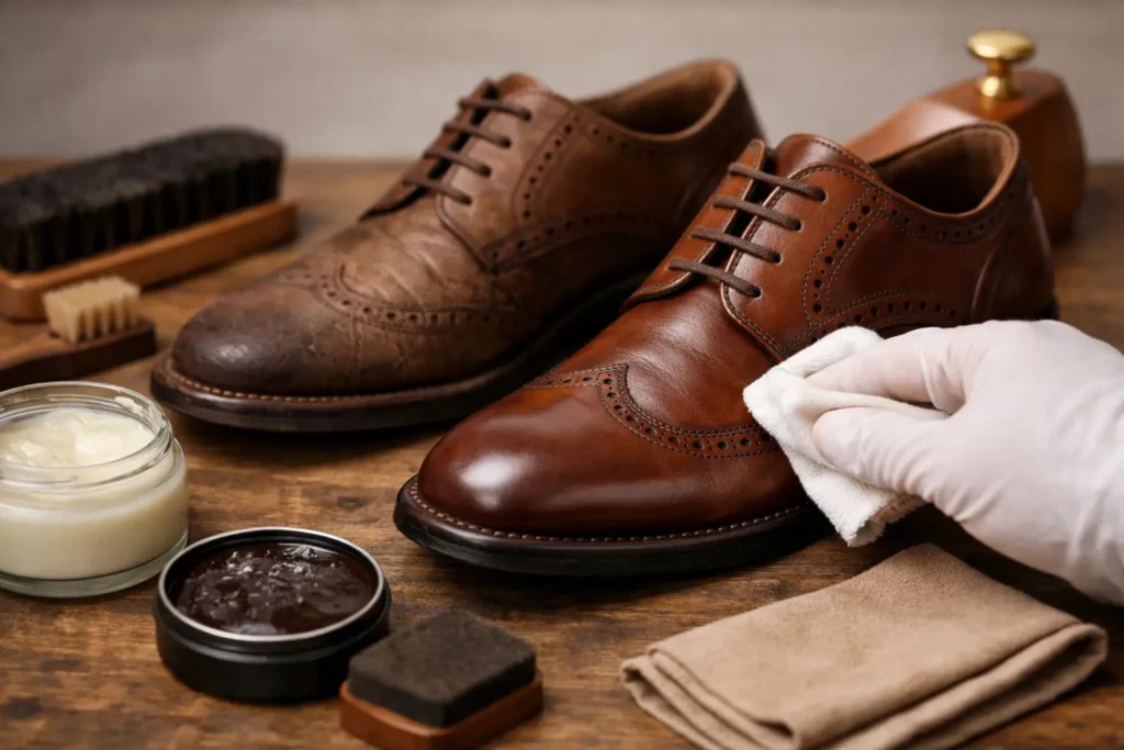 Restaurer le cuir desséché de vos chaussures