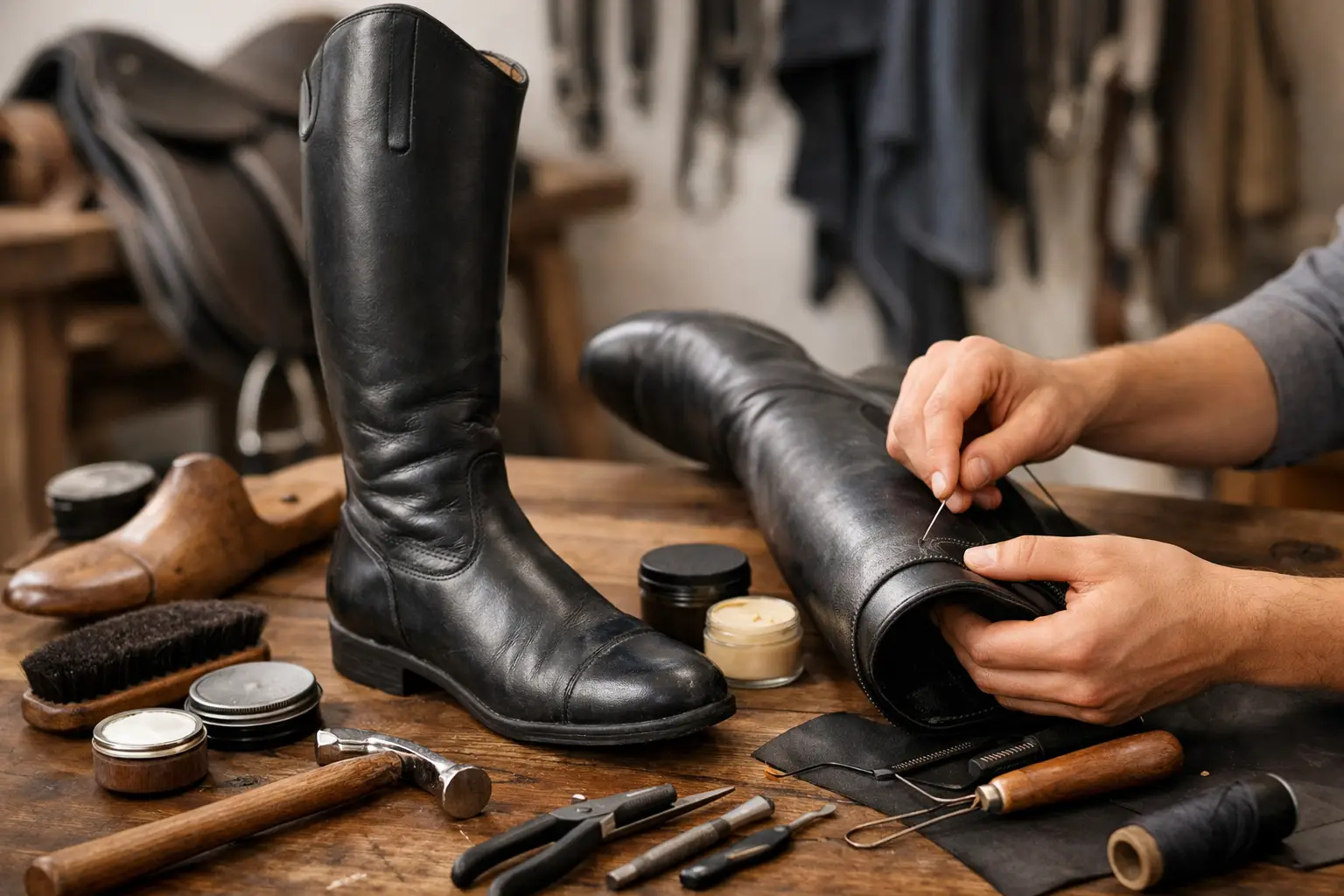 Guide réparation bottes d'équitation pas à pas